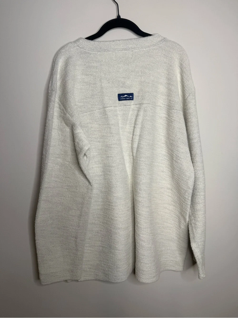Lauren James Men’s V-Neck Sweater in Light Gray Heather